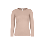 T-shirt pour femme à manches longues en coton 145 g/m² B&C couleur rose pastel