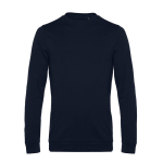 Pull à col rond ajusté en coton 280 g/m² B&C couleur bleu marine