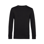 Sweat-shirt à col rond en coton biologique 280 g/m² B&C couleur noir