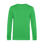 Sweat-shirt à col rond en coton biologique 280 g/m² B&C couleur vert pomme