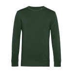 Sweat-shirt à col rond en coton biologique 280 g/m² B&C couleur vert forêt