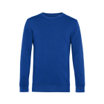 Sweat-shirt à col rond en coton biologique 280 g/m² B&C couleur bleu roi