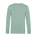 Sweat-shirt à col rond en coton biologique 280 g/m² B&C couleur vert menthe