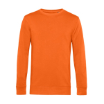 Sweat-shirt à col rond en coton biologique 280 g/m² B&C couleur orange foncé