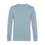 Sweat-shirt à col rond en coton biologique 280 g/m² B&C couleur bleu gris
