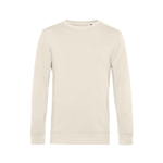 Sweat-shirt à col rond en coton biologique 280 g/m² B&C couleur blanc cassé
