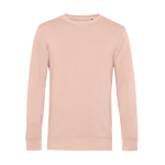 Sweat-shirt à col rond en coton biologique 280 g/m² B&C couleur rose pastel