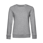 Sweat-shirt pour femme à manches longues en coton 280 g/m² B&C couleur gris clair
