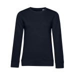 Sweat-shirt pour femme à manches longues en coton 280 g/m² B&C couleur bleu marine