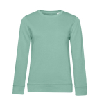 Sweat-shirt pour femme à manches longues en coton 280 g/m² B&C couleur vert menthe