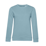 Sweat-shirt pour femme à manches longues en coton 280 g/m² B&C couleur bleu gris