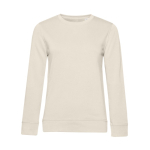 Sweat-shirt pour femme à manches longues en coton 280 g/m² B&C couleur blanc cassé