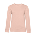 Sweat-shirt pour femme à manches longues en coton 280 g/m² B&C couleur rose pastel