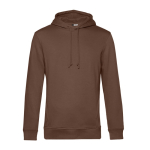 Sweat moderne en coton biologique avec capuche 280 g/m² B&C couleur marron