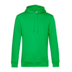 Sweat moderne en coton biologique avec capuche 280 g/m² B&C couleur vert pomme