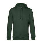 Sweat moderne en coton biologique avec capuche 280 g/m² B&C couleur vert forêt