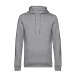 Sweat moderne en coton biologique avec capuche 280 g/m² B&C couleur gris clair