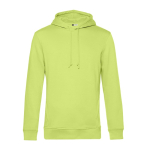 Sweat moderne en coton biologique avec capuche 280 g/m² B&C couleur vert lime