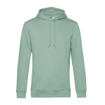 Sweat moderne en coton biologique avec capuche 280 g/m² B&C couleur vert menthe