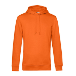 Sweat moderne en coton biologique avec capuche 280 g/m² B&C couleur orange foncé
