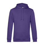 Sweat moderne en coton biologique avec capuche 280 g/m² B&C couleur mauve