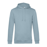 Sweat moderne en coton biologique avec capuche 280 g/m² B&C couleur bleu gris