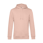 Sweat moderne en coton biologique avec capuche 280 g/m² B&C couleur rose pastel