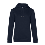 Sweat-shirt pour femme en coton et polyester recyclé 280 g/m² B&C couleur bleu marine