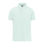 Polo classique unisexe en coton à manches courtes 180 g/m² B&C couleur bleu ciel vue avec impression
