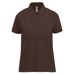 Polo classique pour femme en coton à manches courtes 180 g/m² B&C couleur marron foncé