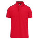 Polo basique unisexe en coton à manches courtes 210 g/m² B&C couleur rouge
