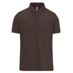 Polo basique unisexe en coton à manches courtes 210 g/m² B&C couleur marron foncé