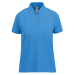 Polo basique pour femme à manches courtes en coton 210 g/m² B&C couleur bleu