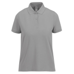 Polo basique pour femme à manches courtes en coton 210 g/m² B&C couleur gris chiné