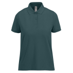 Polo basique pour femme à manches courtes en coton 210 g/m² B&C couleur vert foncé