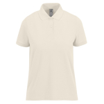 Polo basique pour femme à manches courtes en coton 210 g/m² B&C couleur blanc cassé