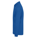 Polo classique en coton piqué à manches longues 180 g/m² B&C couleur bleu roi