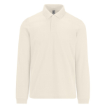 Polo classique en coton piqué à manches longues 180 g/m² B&C couleur blanc cassé
