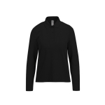 Polo classique pour femme en coton piqué à manches longues 180 g/m² couleur noir vue 11