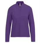 Polo classique pour femme en coton piqué à manches longues 180 g/m² couleur violet