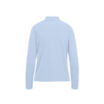 Polo classique pour femme en coton piqué à manches longues 180 g/m² couleur bleu gris