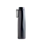 Bouteille isotherme en acier inoxydable recyclé avec anse 750 ml couleur noir vue avec impression