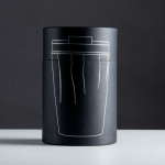 Gobelet thermique en acier inoxydable recyclé au design élégant 330ml couleur noir vue 5