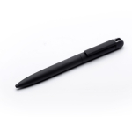 Stylo élégant en acier inoxydable recyclé à encre bleue couleur noir vue 2