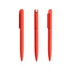 Stylo élégant en acier inoxydable recyclé à encre bleue couleur rouge