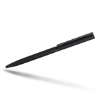 Stylo fin et élégant en laiton et acier inoxydable à encre bleue couleur noir Vue 1
