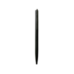 Stylo fin et élégant en laiton et acier inoxydable à encre bleue couleur noir vue avec impression
