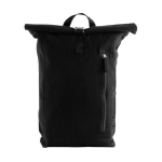 Sac à dos roll-top pour ordinateur en coton recyclé 15'' couleur noir troisième vue