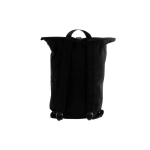 Sac à dos roll-top pour ordinateur en coton recyclé 15'' couleur noir vue détaillée