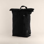 Sac à dos roll-top pour ordinateur en coton recyclé 15'' couleur noir vue détail 2